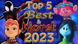 Top 5 Best \& Worst Animated Films of 2023
