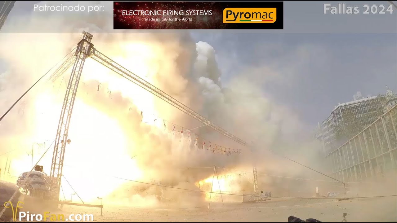 Pirotecnia del Mediterráneo - Mascletà 19 de Marzo Fallas 2024 Valencia