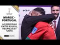 Maroc  portugal  lnorme scne de joie entre sass boufal et regragui 