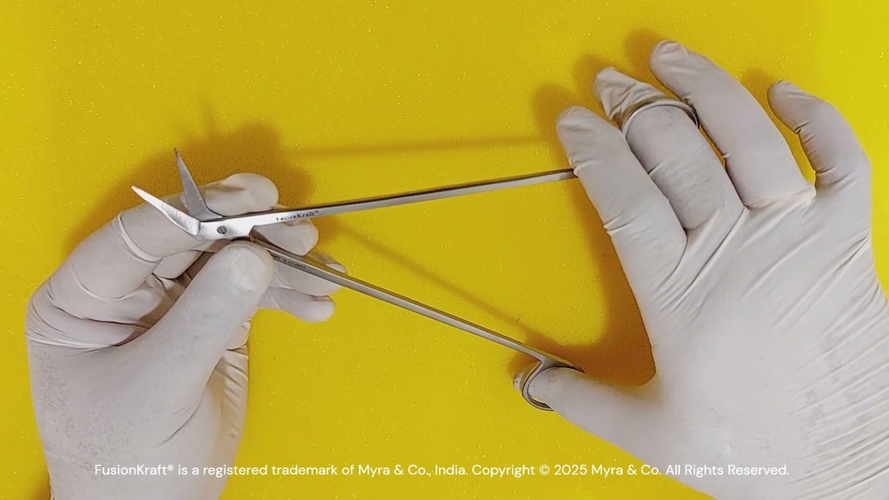 FusionKraft Potts-Smiths Vascular Scissors, 60° Angled Blade, 8" (M-418PC)