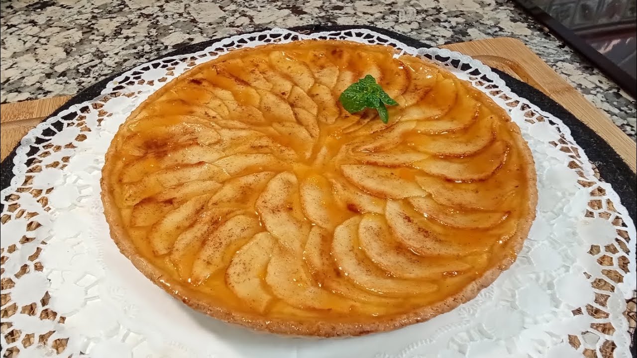 La receta mas deliciosa de TARTA DE MANZANA con MASA QUEBRADA CASERA facil super crujiente y cremosa