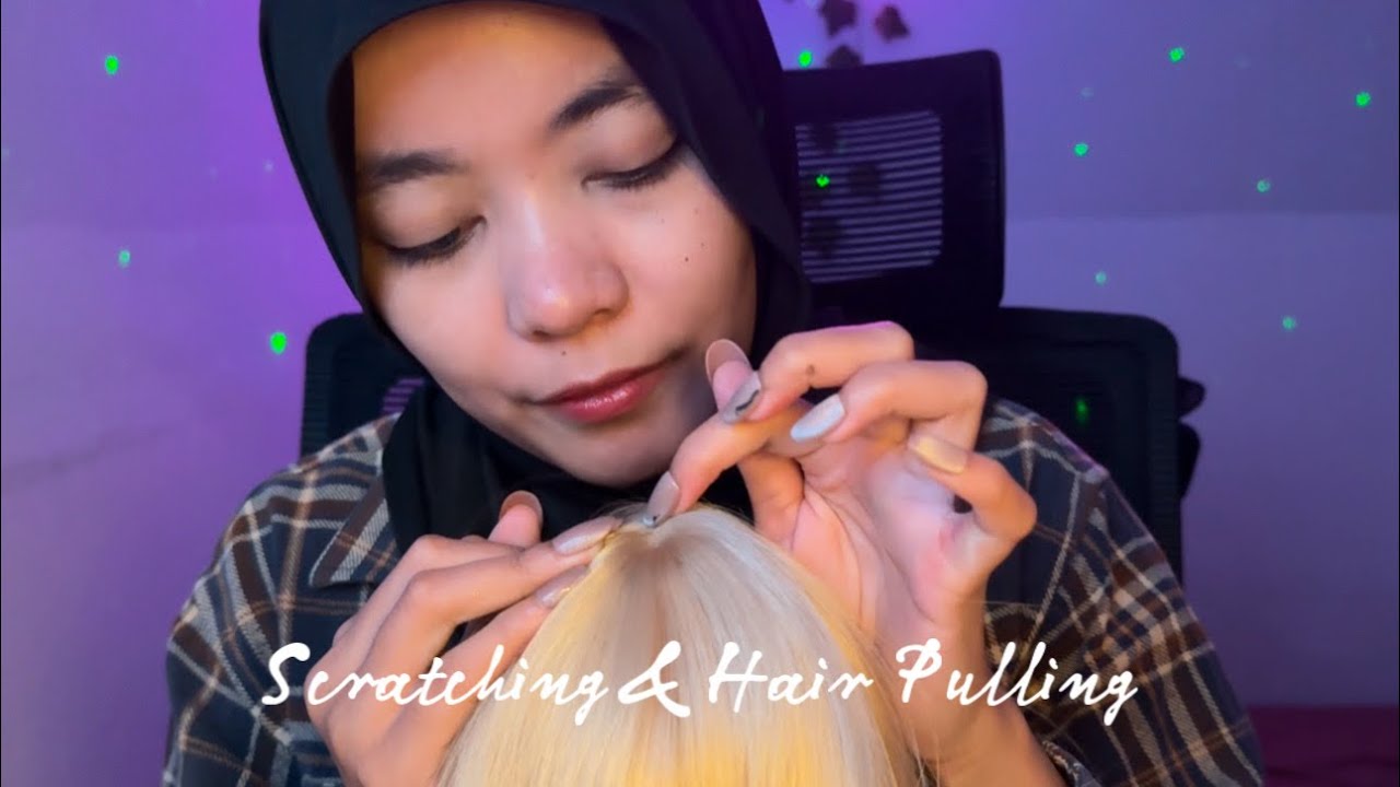 ASMR Wig Scratching & Hair Pulling Make You Fall Asleep Fast 😴