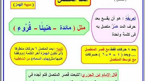 التجويد المبسط ...المد المنفصل و المد المتصل ....... بصوت مشاهير القراء