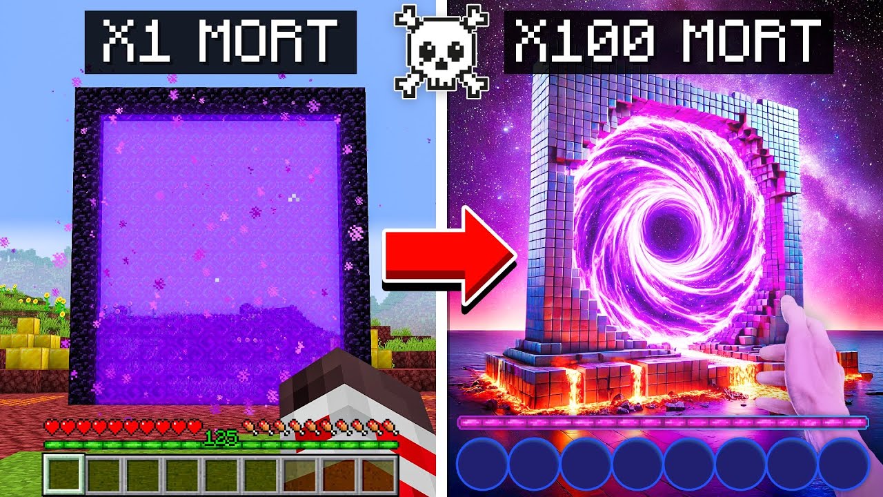 À CHAQUE MORT, mon Minecraft devient + RÉALISTE !