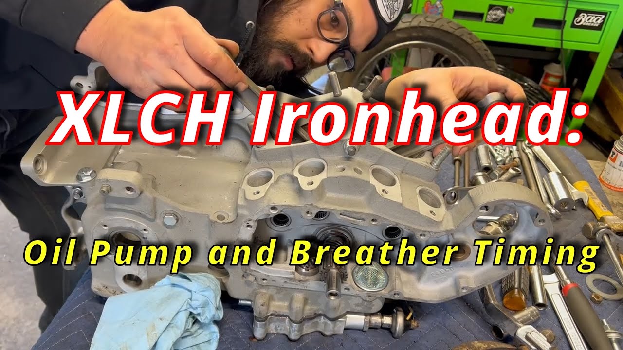 1972 XLCH Ironhead Oil Pump and Breather Timing xlch ironhead YouTube