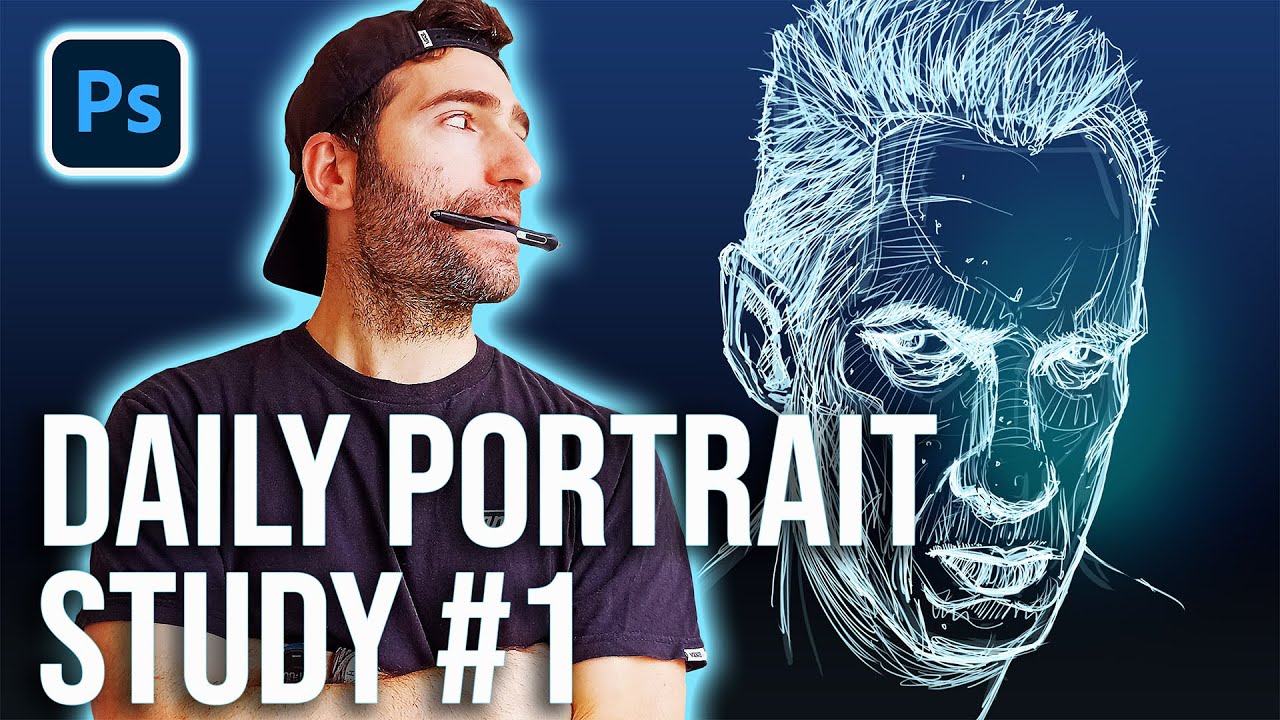 Digital Portrait Painting in Photoshop – Full Drawing Process from ...