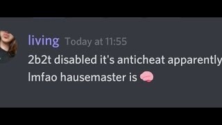 So hausemaster updated the anticheat on 2b2t...