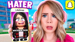 Stalking My Biggest Hater On Snapchat In Roblox Life Together
