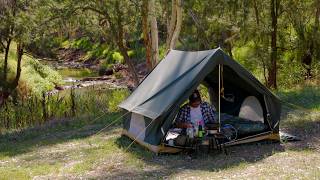 Solo River Camping | Cooking Kangaroo