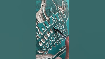 Carving some teeth 🦷✨ #art #linocut #printmaking #satisfying #carving #oddlysatisfying