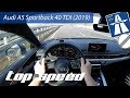 Audi A5 Sportback 40 TDI (2019) on German Autobahn - POV Top Speed Drive