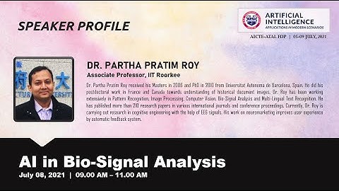 Applications of AI in Bio-Signal Analysis - ATAL FDP at MBM