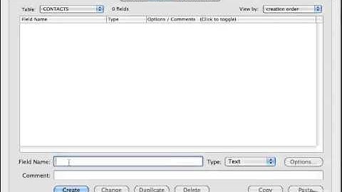 FileMaker Tutorial - 015 - Creating Fields pt 1
