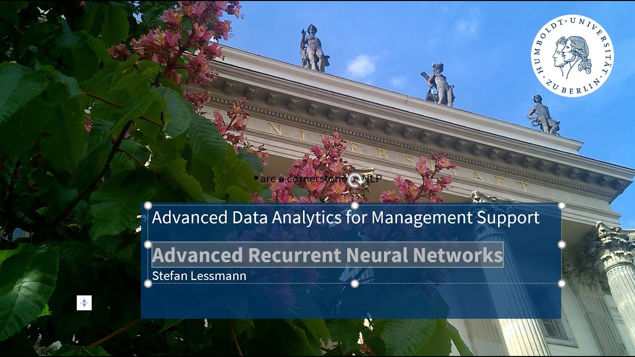 ADAMS - L5 - Advanced Recurrent Neural Networks - Part 1 - YouTube