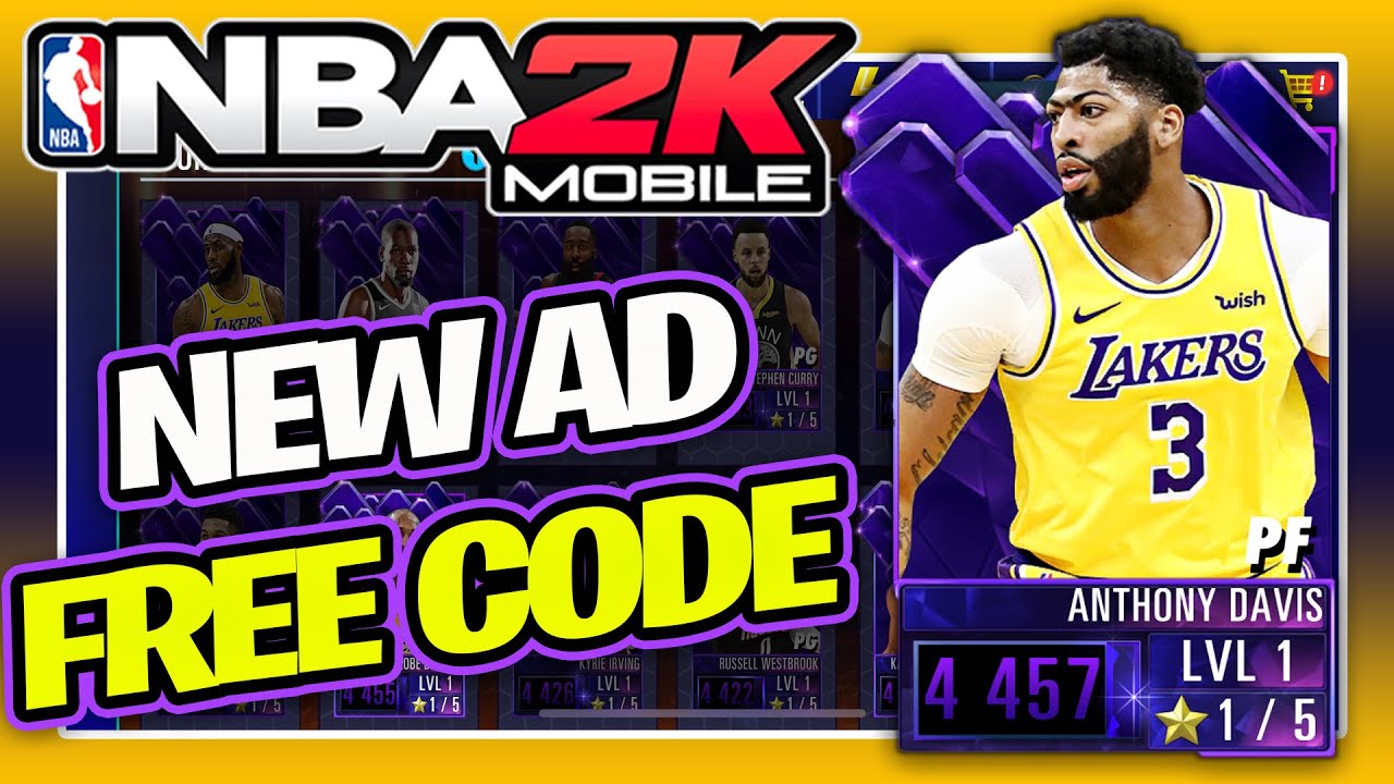 FREE Anthony Davis & Build Breakdown NBA 2K Mobile Codes YouTube