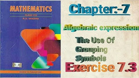 Class VII|| chapter:-7 || Algebraic Expressions|| Exercise 7.3|| # M. S Study for CBSE pattern||