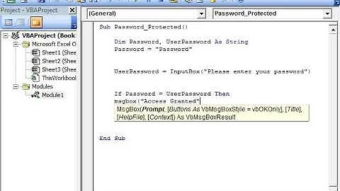 Excel VBA tutorial 7 - Intro to IF statements -  Password protected Macro
