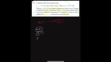 Adjusted R Square Calculation | Multilinear Regression | GATE ST 2025 Problem-35 | RitwikMath