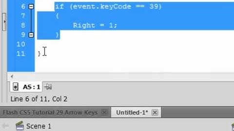 Flash CS5 Tutorial 29 Improved Arrow Key Action.avi