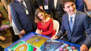 The Prime Minister of Canada – Justin Trudeau is amazed by IRT Interactive Table