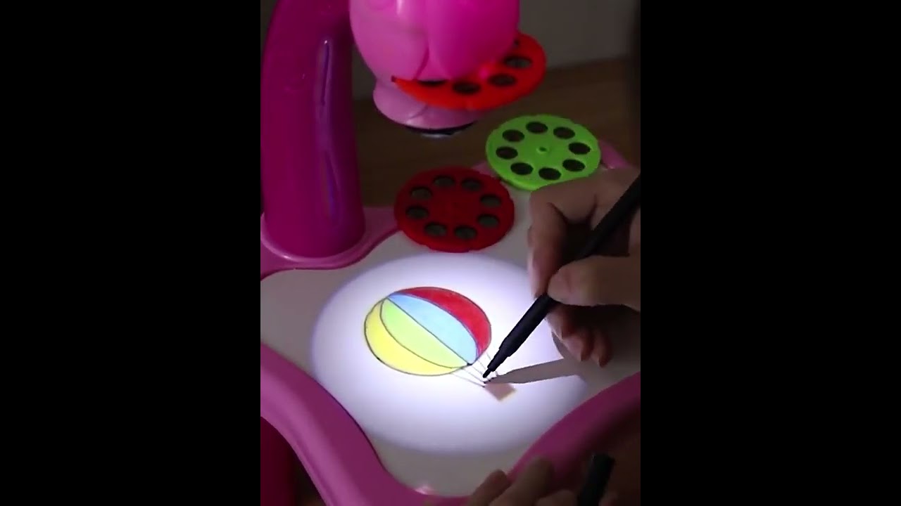 Mesa Projetor Lousa Mágica Desenho Infantil Educacional Kids