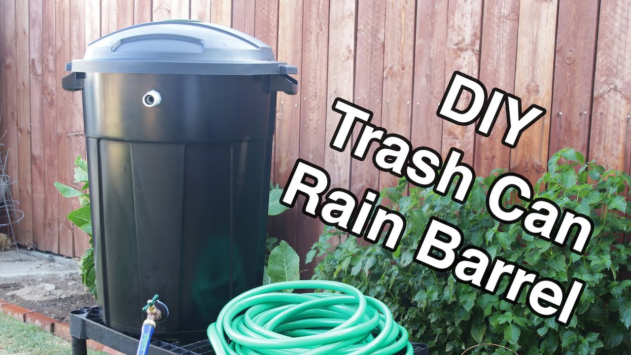 DIY Trash Can Rain Barrel 