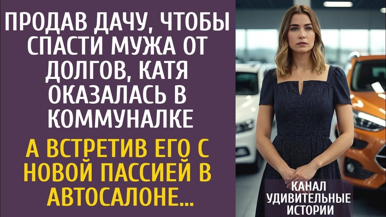 Продав дачу, чтобы спасти мужа, Катя оказалась в коммуналке… А увидев его с любовницей в автосалоне…