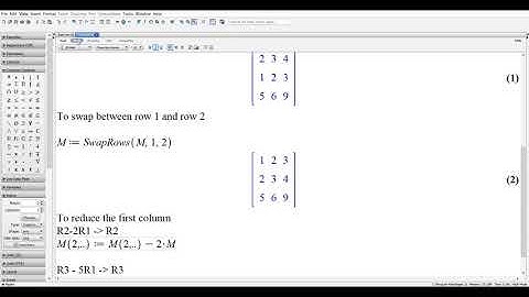 Linear Algebra - Maple (Elementary Row Operations ERO)