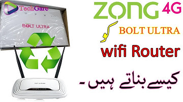 How to use Zong Bolt Ultra as Wifi Router