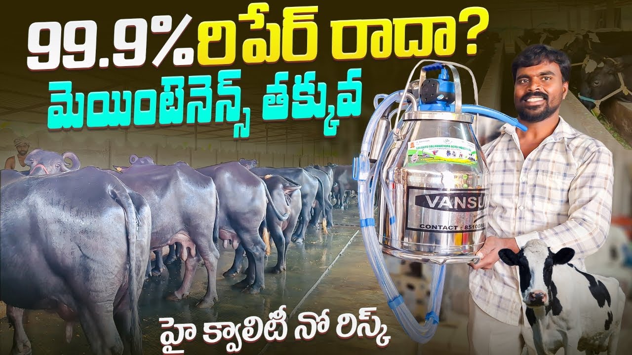 99.9% రిపేర్ రాదా? High speed milking machine for dairy farm @malleshadla