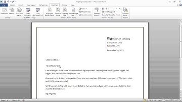 Introduction to Mail Merge