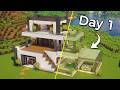 Tiny Plot Turned Into a Luxury Modern House | Minecraft