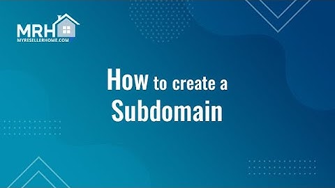 How to create a subdomain