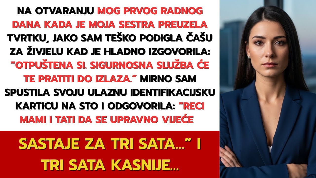 Na otvaranju svoje prve radne večeri, rekla je “Otpuštena si.” Tri sata kasnije…