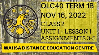 OLC4O Nov 16 2022 | Class 3 - Unit 1 - Lesson 1