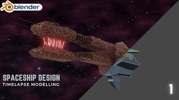 BLENDER SPACESHIP 1 TIMELAPSE MODELLING