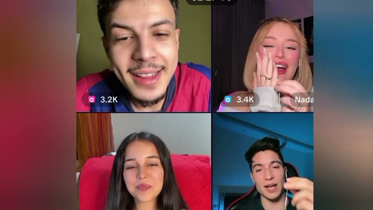 لايف ندى الجزائرية و دنترو  و جيهاد  الجزائري و إيمان المغربية!