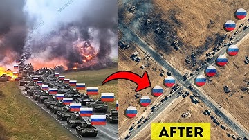 MADNESS!! Biggest Russian Tank Column Was Brutally Destroyed By Ukrainian Artillery In Just One Hour