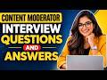 Content Moderator Interview Questions &amp; Answers for Beginners and Experts!
