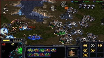 StarCraft: Brood War - Terran vs 1 Terran/3 Protoss/3 Zerg (vs 7 computers ) Map: Big Game Hunters