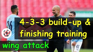 4-3-3 build-up and finishing! Wing attack training programme!