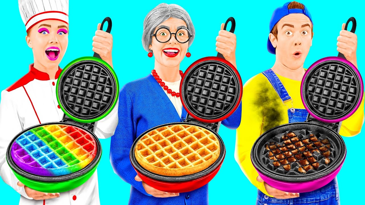 Eu vs Minha Vó No Desafio De Culinária | Momentos Engraçados por Challenge Fun