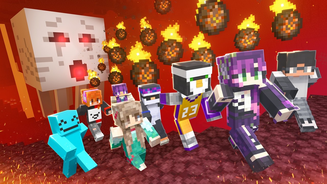 8 YouTubers Speedrun Minecraft on 100x TICK SPEED