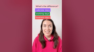 Calendar days, working days, business days - what’s the difference?