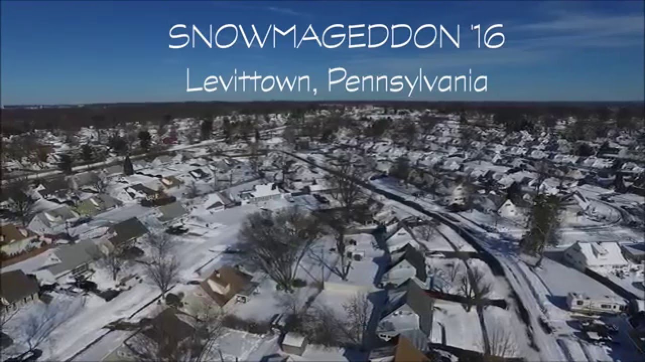 Aerial footage of Levittown after Blizzard Jonas 2016c YouTube