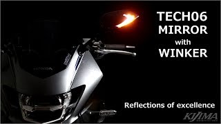 TECH06 MIRROR with WINKER 　LEDウインカー内蔵カウルミラー 左右セット