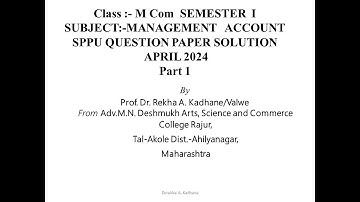 Management Account SPPU Question Paper Solution April 2024 Part 1