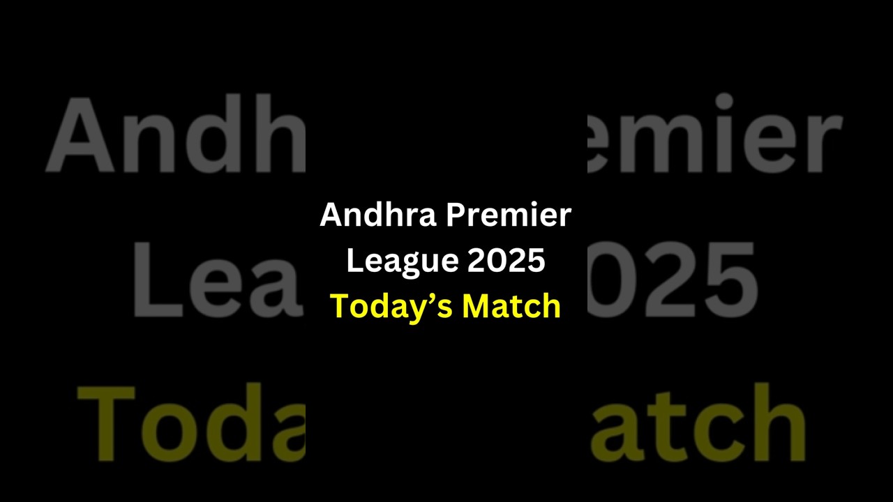 Andhra Premier League 2025 🔥 Today’s Match Schedule | Teams & Match Time Details Revealed!