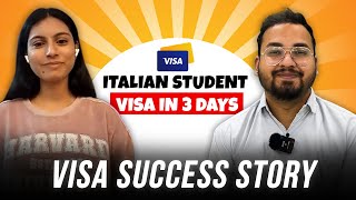 GOT MY ITALY STUDENT VISA IN 3 DAYS ! FT. SHWETA