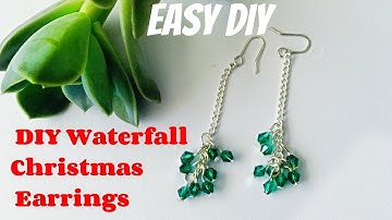 Waterfall Christmas Earrings